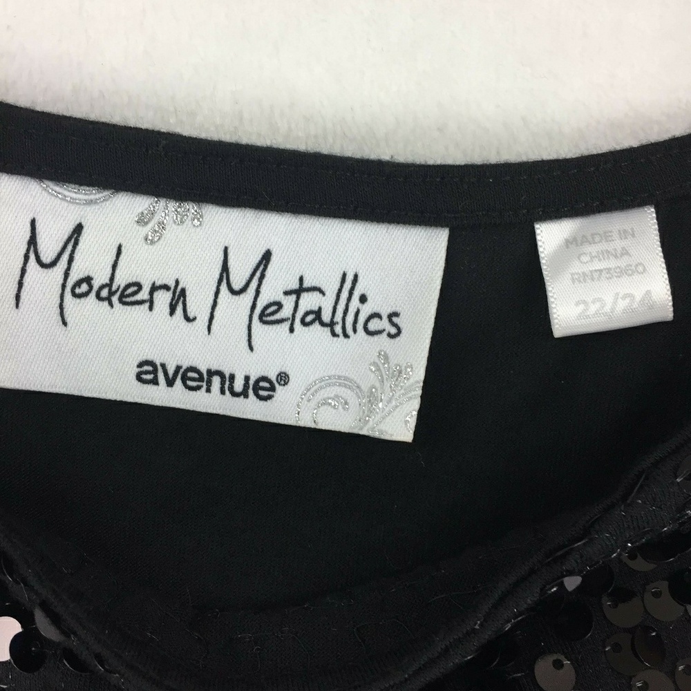 Modern Metallica Ave split side sequin tank 22 24 - Picture 5 of 6
